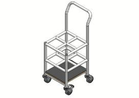 4 CYLINDERS TROLLEY 326 x 326 x 850mm [Pre-Order]