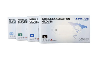 Cosmo Med Powder-Free ﻿﻿﻿﻿﻿﻿﻿﻿﻿﻿﻿Soft Nitrile Gloves