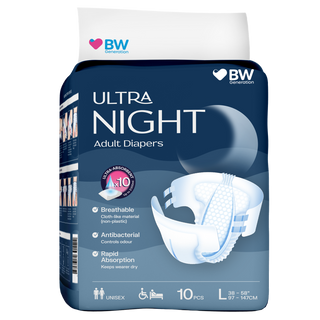 BW Ultra Absorbent Night Tape Adult Diapers