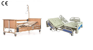 Rental Hospital Bed 3-function motorised, monthly METAL or WOOD - TYPE