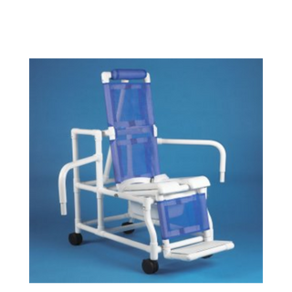 Duralife Tilt-in-Space Plastic Shower Commode Chair - Image 2