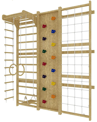 Indoor Montessori Gym Set with Rock Climbing and Pullup Bars - Image 4