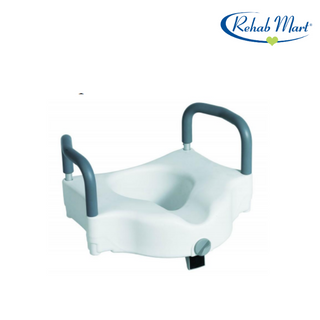 Raised Toilet Seat 4" w/ Armrest BT428