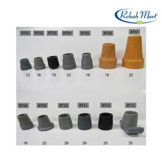 Rubber Tips for walking canes, walkers & commodes