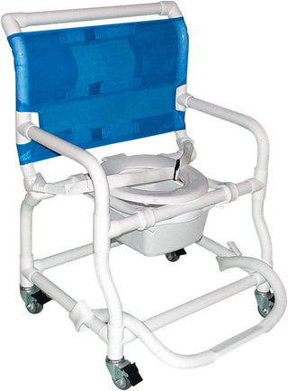 DuraLife Premium Extra-Wide Plastic Shower Commode Chair