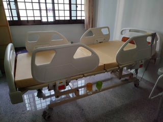 Giveaway Electrical luxury hospital bed & S/S commode with front tipper