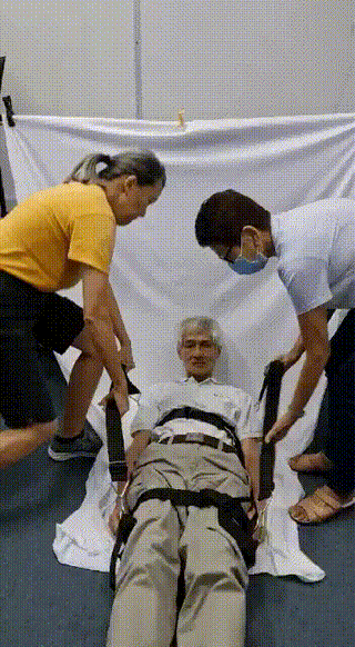 Patient Stretcher 4-handled Pad (blue) - Image 3