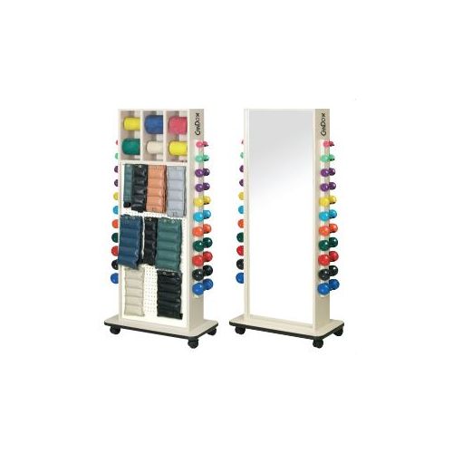 CanDo® Weight and Mirror Rack with accessories
