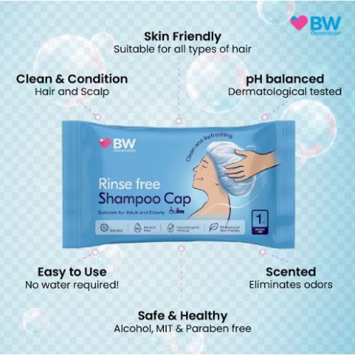 BW Rinse Free Shampoo Cap 1's (C30)