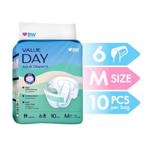 BW Value Day Diapers M 10's (C8) - CTN