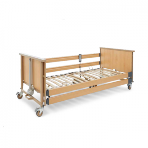 Rental Hospital Bed 3-function motorised, Wooden
