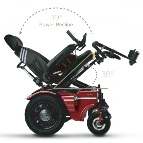  Karma Saber Tilt and Recline Power Wheelchair