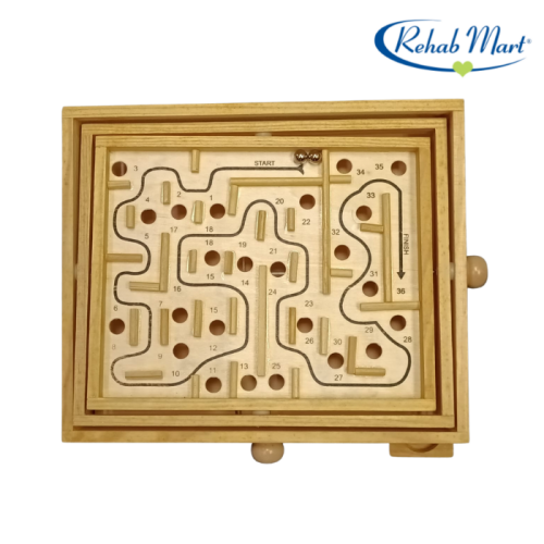  Wooden Labyrinth Maze Board Game