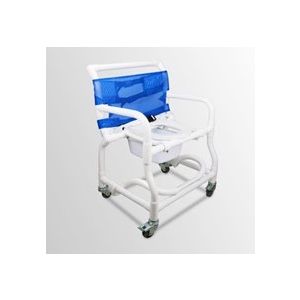 DuraLife Premium Extra-Wide Plastic Commode-Shower Chair