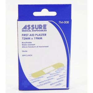 First Aid Plaster Waterproof 72x19mm 20s/Box